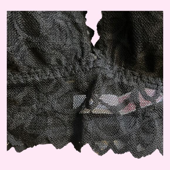Victoria Secret's Bralette Women's SZ Large Black Lace Halter Back Closure - Picture 9 of 10